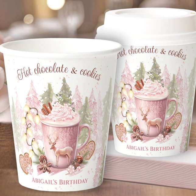 Christmas Birthday Hot Chocolate Mug Paper Cups (Christmas Birthday Hot Chocolate Mug Paper Cups)