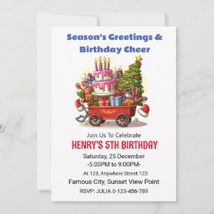 Christmas Birthday Invitation
