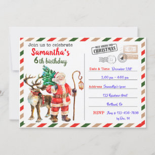 Christmas birthday invitation Christmas party