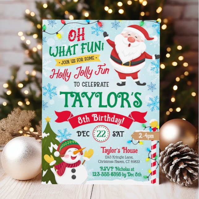 Christmas Birthday Invitation Kids (Creator Uploaded)