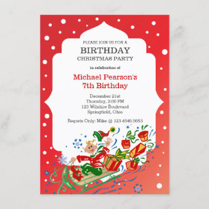 Christmas Birthday Party Invitation