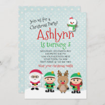 Christmas Birthday Party Invite