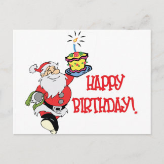 Christmas Birthday Postcard