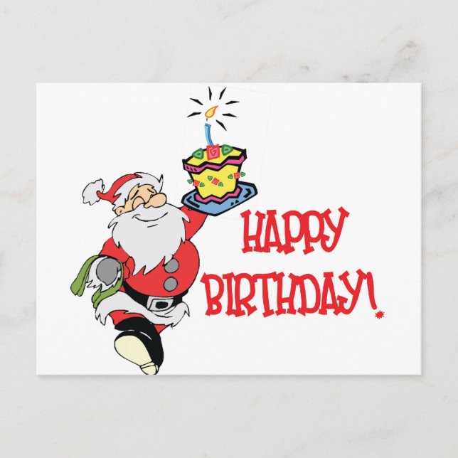 Christmas Birthday Postcard (Front)