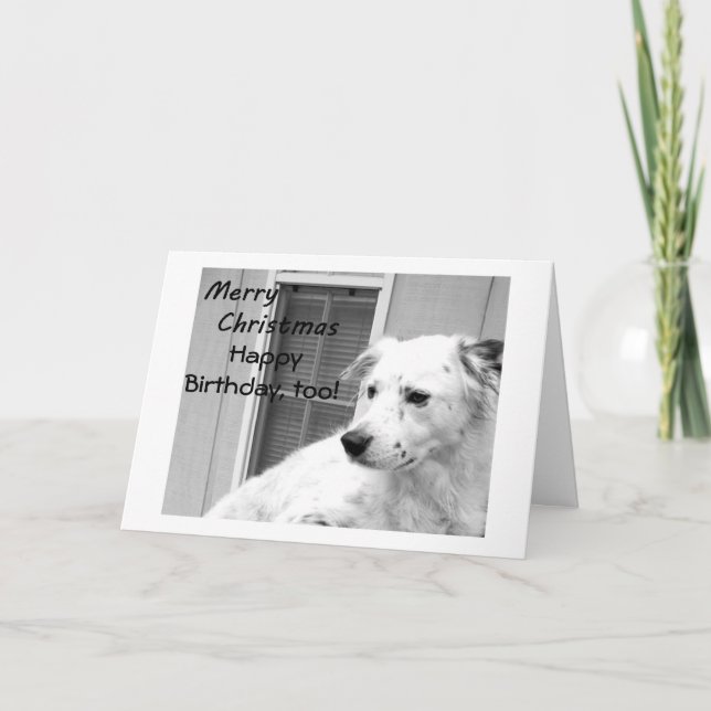 CHRISTMAS BIRTHDAY WISHES COME TRUE HOLIDAY CARD (Front)