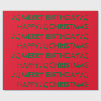 Christmas Birthday Wrapping Paper