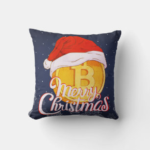 Christmas Bitcoin - Day Traders Gift Cushion