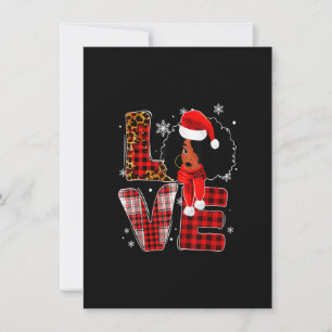 Christmas Black African American Costume Santa Mel Invitation