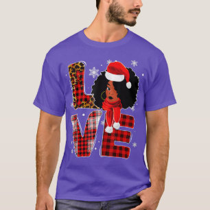 Christmas Black African American Costume Santa Mel T-Shirt