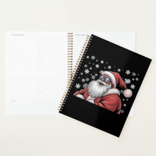 Christmas Black African American Santa Xmas Planner