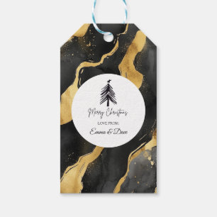 Christmas Black and Gold Gift Tags