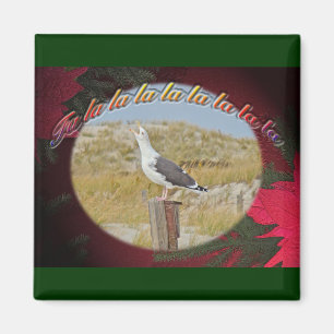 Christmas Black Backed Gull Christmas Caroling Magnet