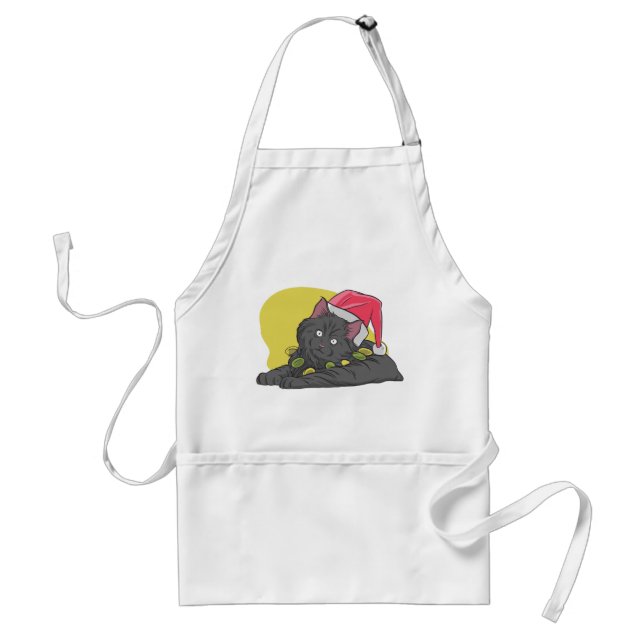 Christmas Black Cat Standard Apron (Front)