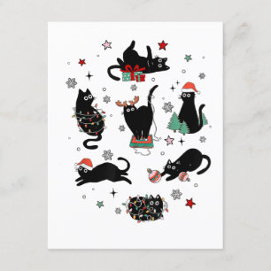 Christmas Black Cats Enclosure Card