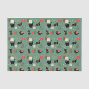 Christmas Black Cats Tissue Paper