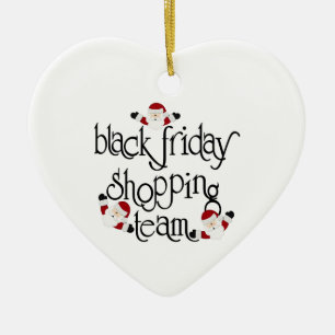 Christmas Black Friday shopping Team Ceramic Tree Decoration