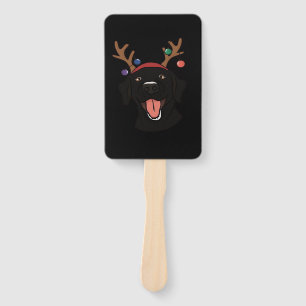 Christmas Black Lab Essential T-Shirt Hand Fan