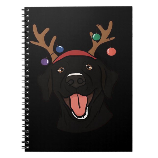 Christmas Black Lab Essential T-Shirt Notebook (Front)