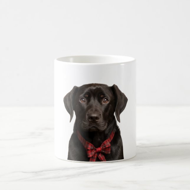  Christmas Black Lab Holiday Dog  Coffee Mug (Center)