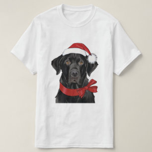 Christmas Black Lab Holiday Dog  T-Shirt