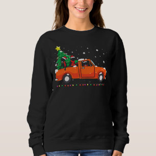 Christmas Black Labrador Retriever Riding Truck La Sweatshirt