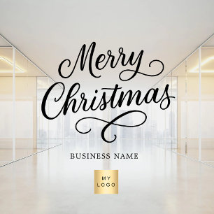 Christmas black script business logo clear