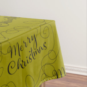 CHRISTMAS black seamless pattern with LINES Tablecloth