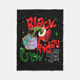 Christmas Black Shopng Family Funny Friday Shopng Fleece Blanket