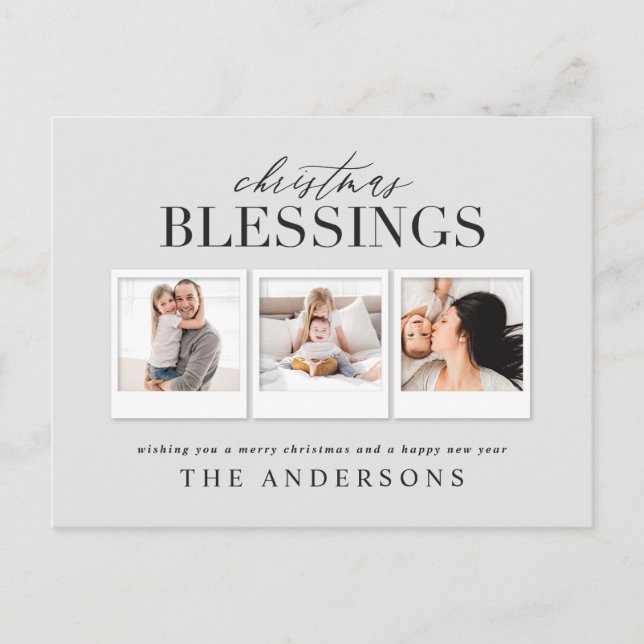 Christmas blessing multi photo holiday  (Front)