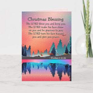 Christmas Blessing Numbers 6:24 The Lord Bless You Holiday Card