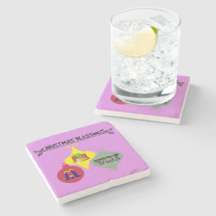 Christmas Blessing Stone Coaster