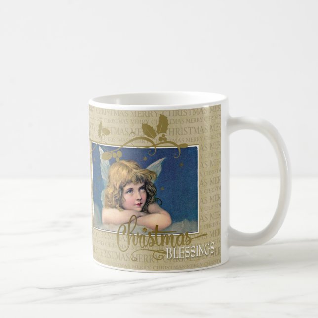 Christmas Blessings Angel Coffee Mug (Right)