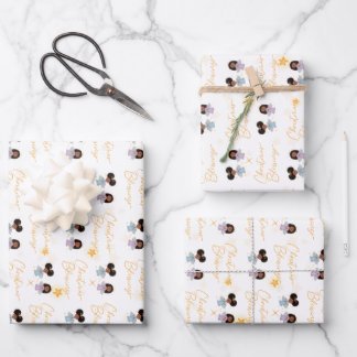 Christmas Blessings Angel Wrapping Paper - Girls