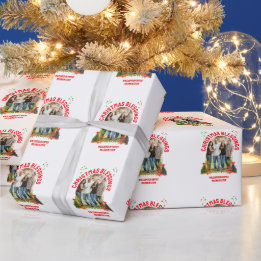 CHRISTMAS BLESSINGS Family Reunion Photo Wrapping Paper