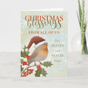 Christmas Blessings From All of Us Card