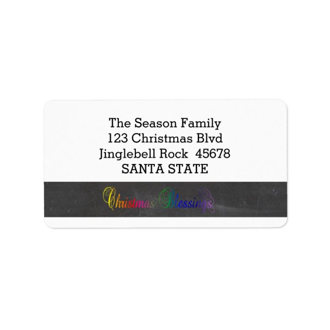 Christmas Blessings Label (Front)