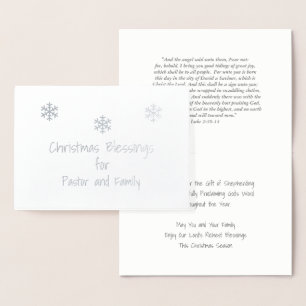 Christmas Blessings Pastor/Family Foil Card