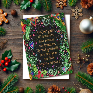 Christmas Blessings Quote Pretty Inspirational  Card