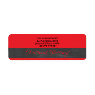 Christmas Blessings Return Address Label