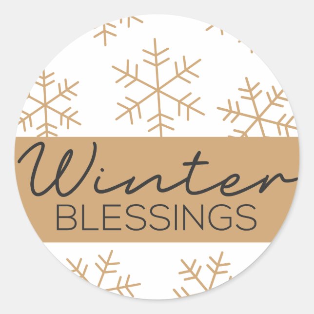 Christmas Blessings Snowflake Decorative Sticker (Front)
