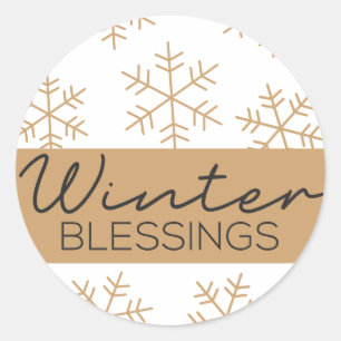 Christmas Blessings Snowflake Decorative Sticker