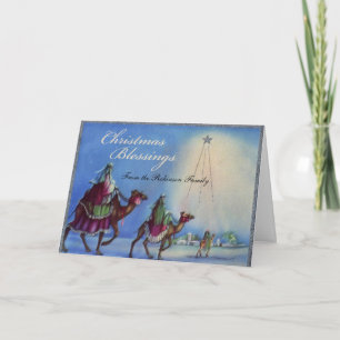 Christmas Blessings Star Personalized Cards