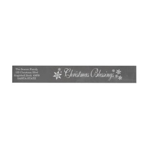 Christmas Blessings Wraparound Address Label