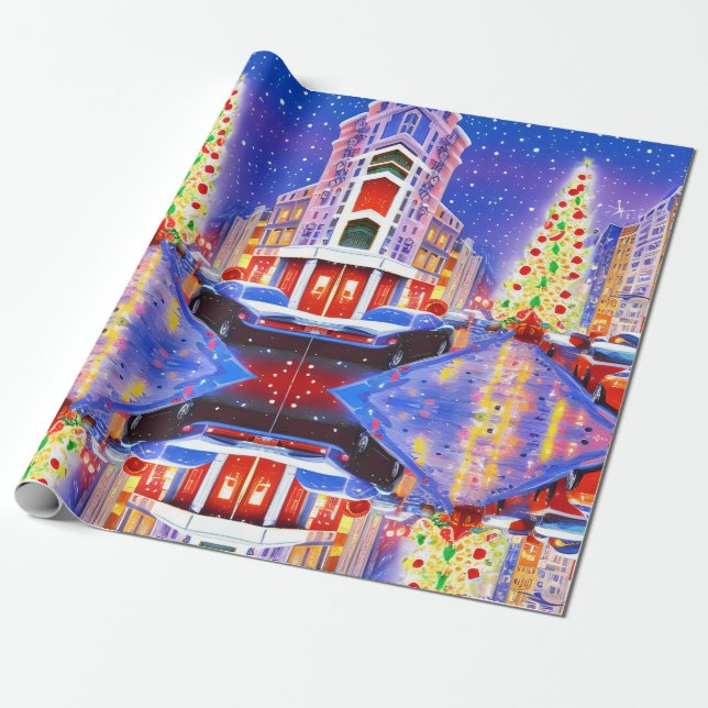Christmas Bliss Wrapping Paper (Unrolled)