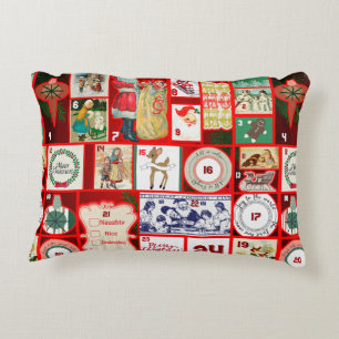 Christmas Block Advent Illustration Square Art Decorative Cushion