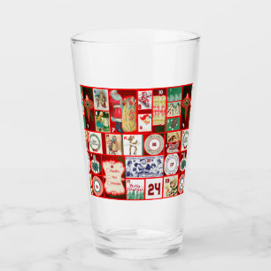 Christmas Block Advent Illustration Square Art Glass