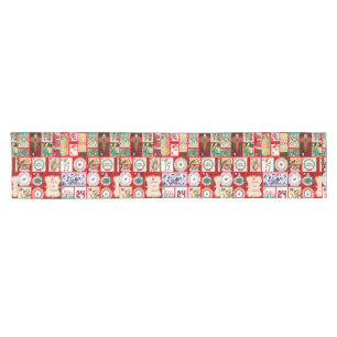 Christmas Block Advent Illustration Square Art Short Table Runner