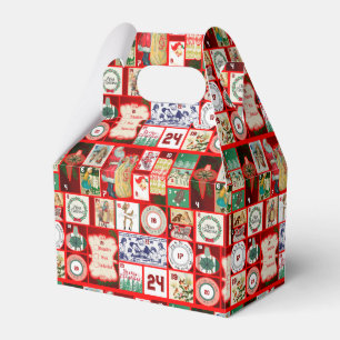 Christmas Block Illustration Squares Favour Box