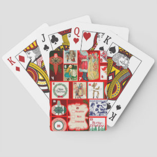 Christmas Block Illustration Squares Playing Cards