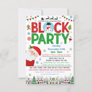 Christmas Block Party Invitation